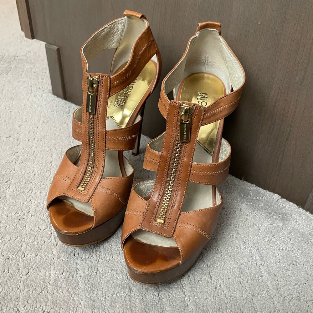 Michael Kors Brown Strappy Heels
